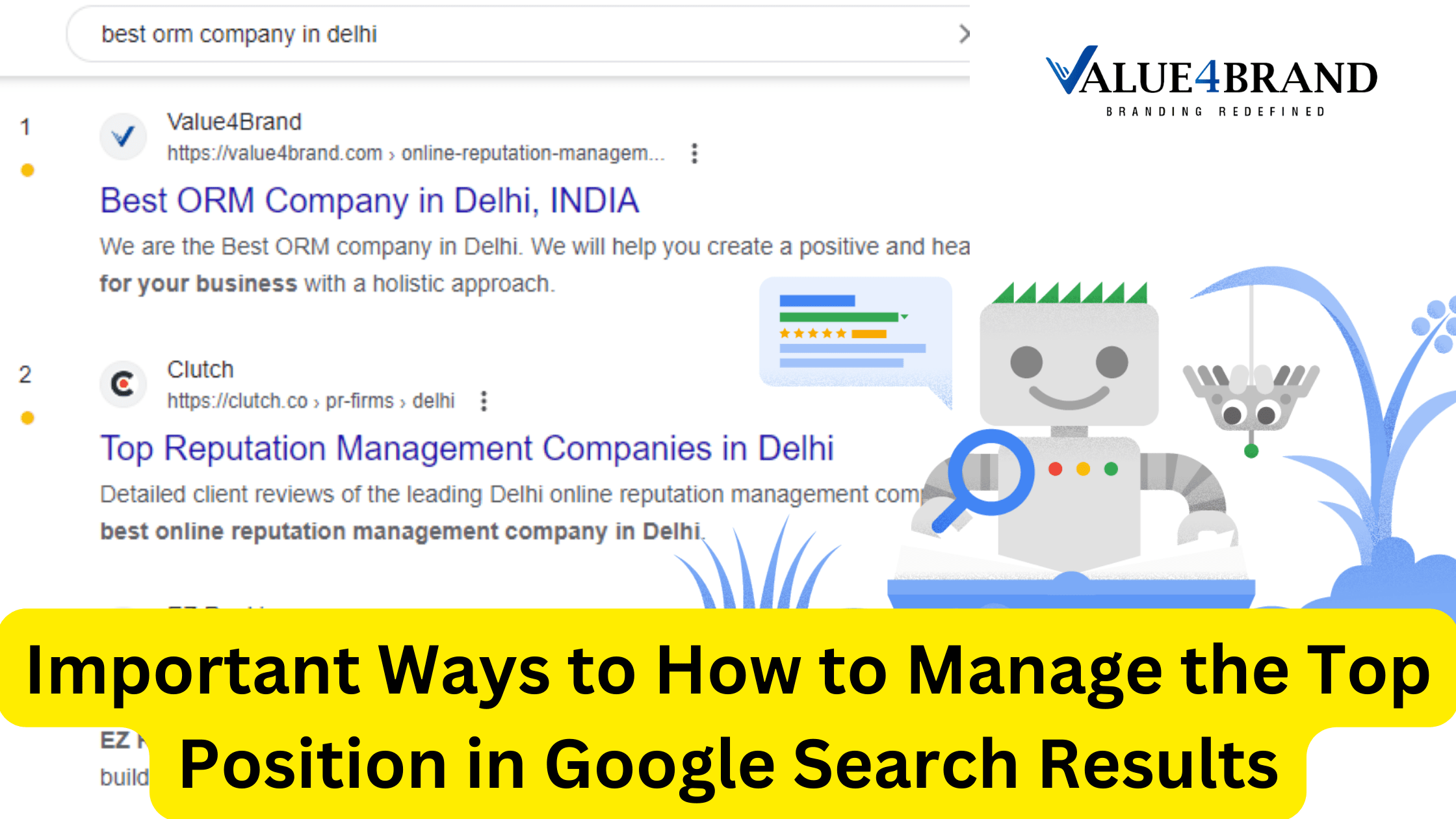 how to manage Google search results